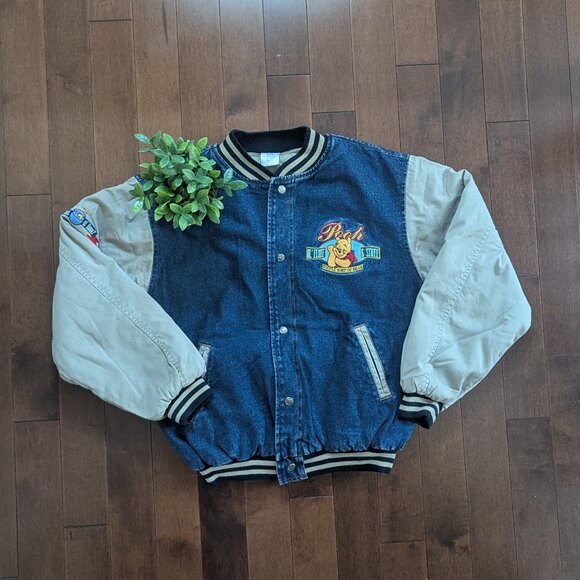 WINNIE THE POOH VINTAGE DENIM VARISTY JACKET - Picture 2 of 8